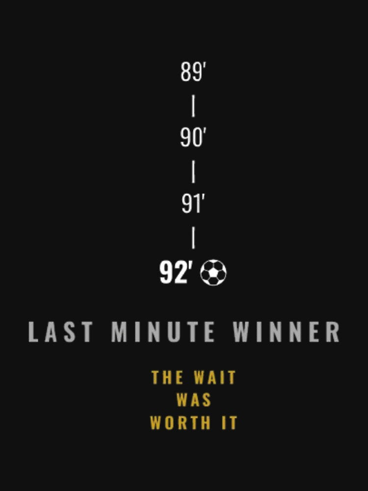 Last Minute Winner Football T-Shirt by InspiraWear