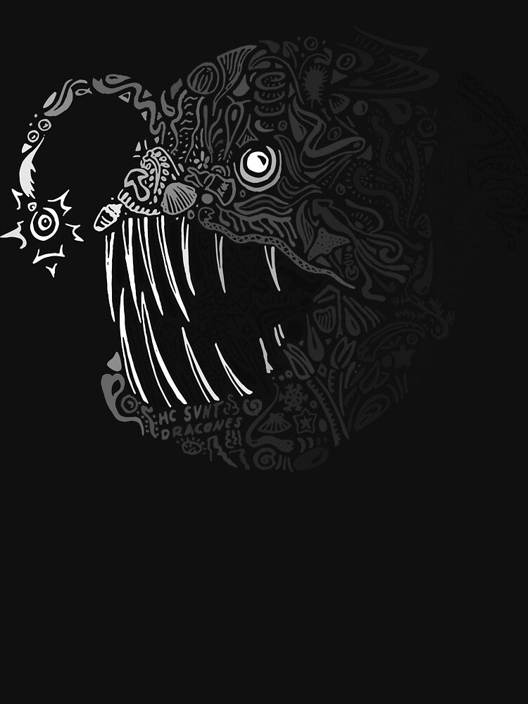 A deep-sea anglerfish in semi-transparent by sweetassalt