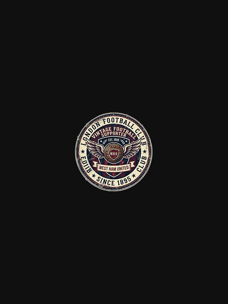London Football Club Vintage Supporter Retro Badge by UrbanVoid Studio