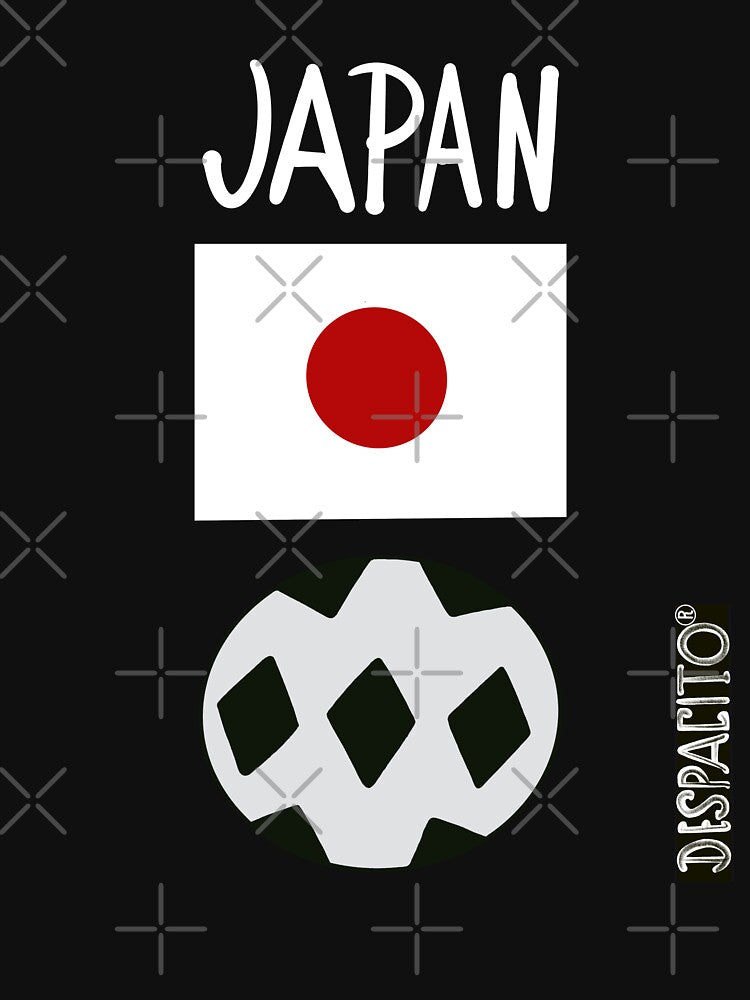 Despacito® Japan Flag Black White Ball Futbol Text by DespacitoBrand