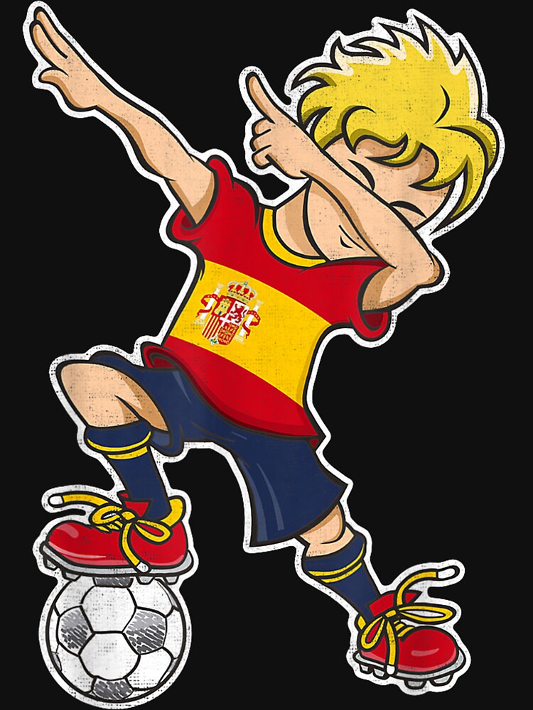 Spain Soccer Jersey Dabbing Boy Spanish Flag by BryanBencomo
