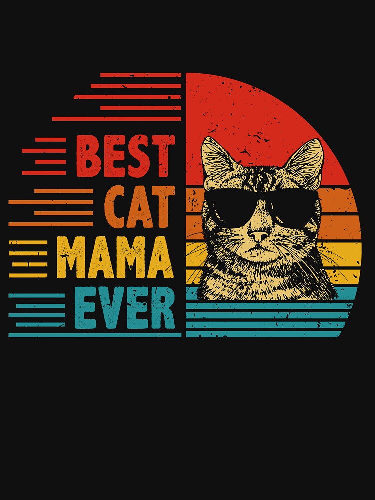 Vintage Retro Best Cat Mama Ever Funny Cat Lover Mother's Day Gift by EdwinaEmmanoiCo