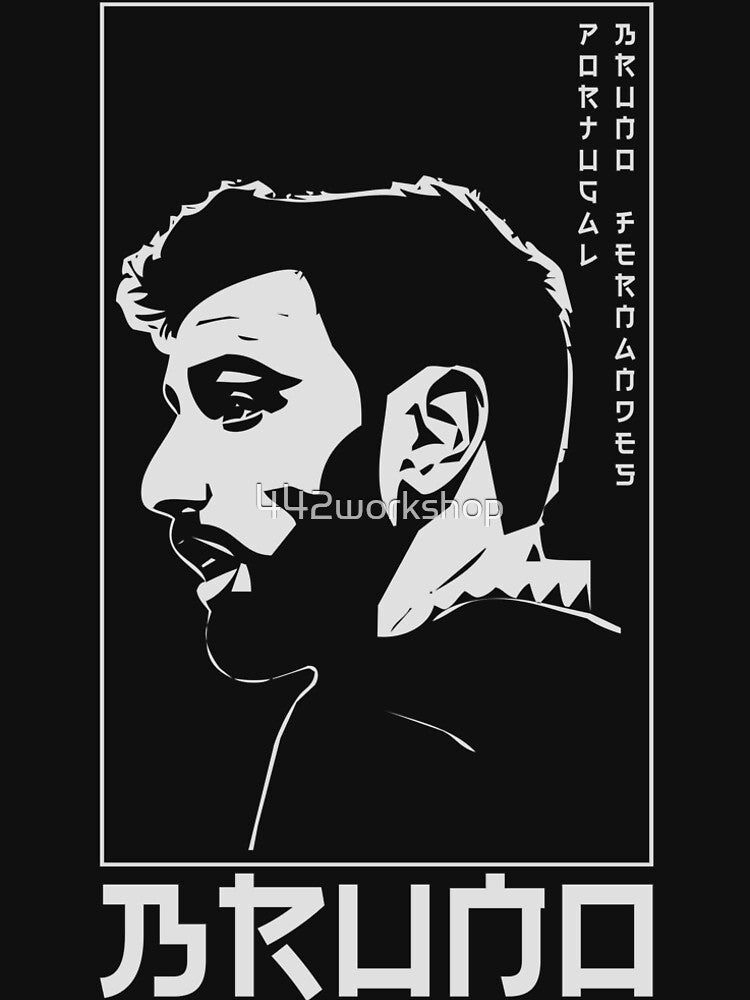 Bruno Fernandes Japanese Style Portrait art illustration by 442workshop