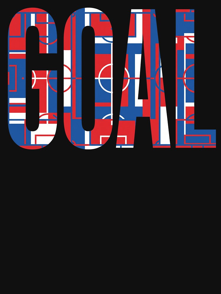 Goal Soccer Field Tactical Pattern Bold Block Typography by TeNovaStudio