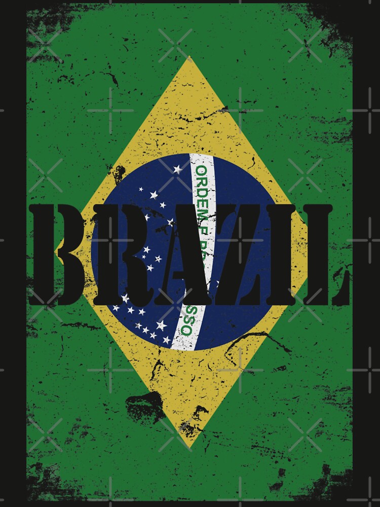 Brazil Flag Grunge by KimTee