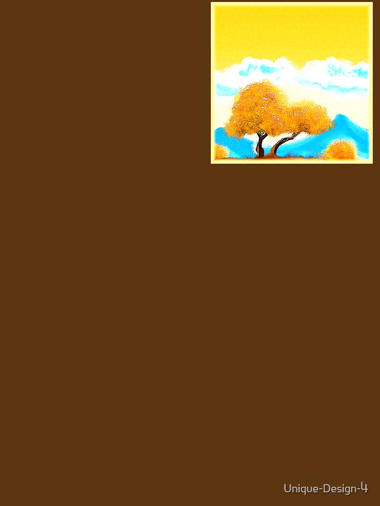 "Orange Colored Nature" Cute Painting. Buy Now by Health And Fitness Posts e-Store