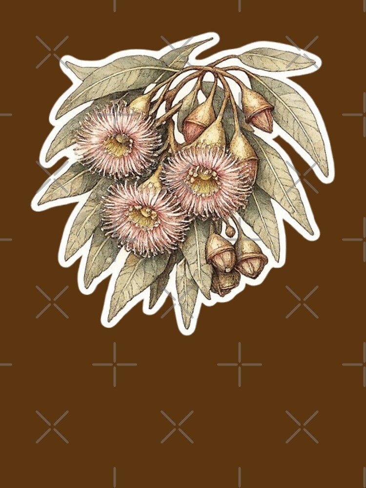 Eucalyptus Gum Blossom Sticker by Trigart-art