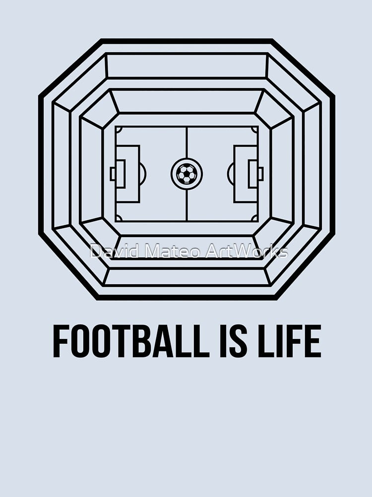 Minimalist football stadium – Football Is Life by David Mateo ArtWorks