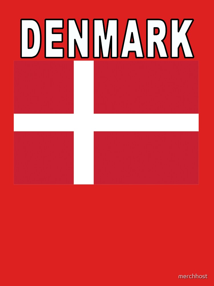 Denmark Flag Style Soccer Tee by merchhost