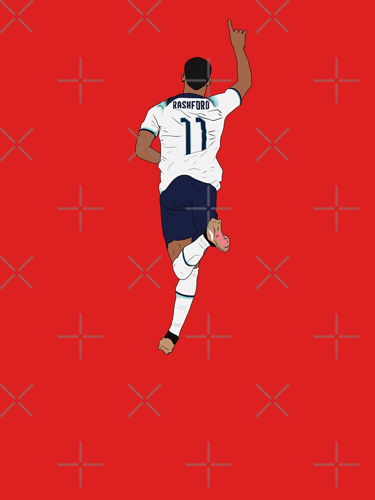 Marcus Rashford 11 England 2022 World Cup Goal Celebration Minimalist by Hevding