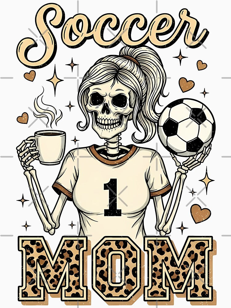 Funny Soccer Mom Skeleton Fueled On Coffee And Soccer by legendaryskins