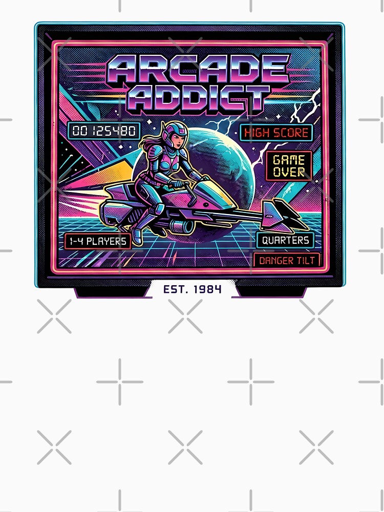 Arcade Gaming Addict Retro Vintage Design by Monocromo Shop