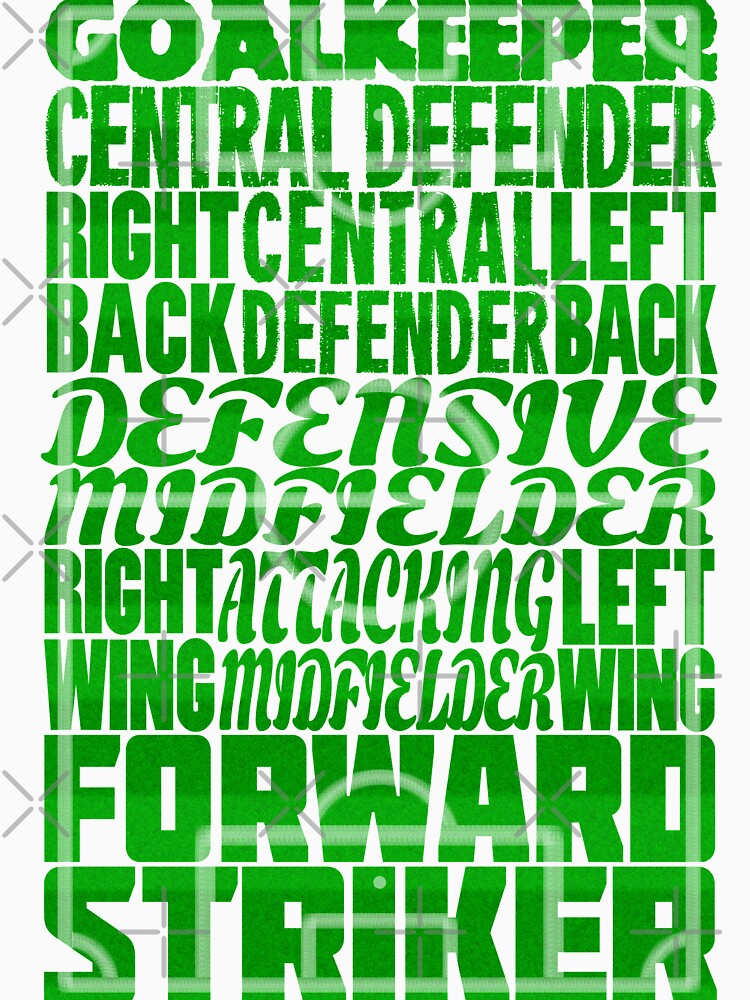 Soccer Field Typography, Football Pitch by gamefacegear