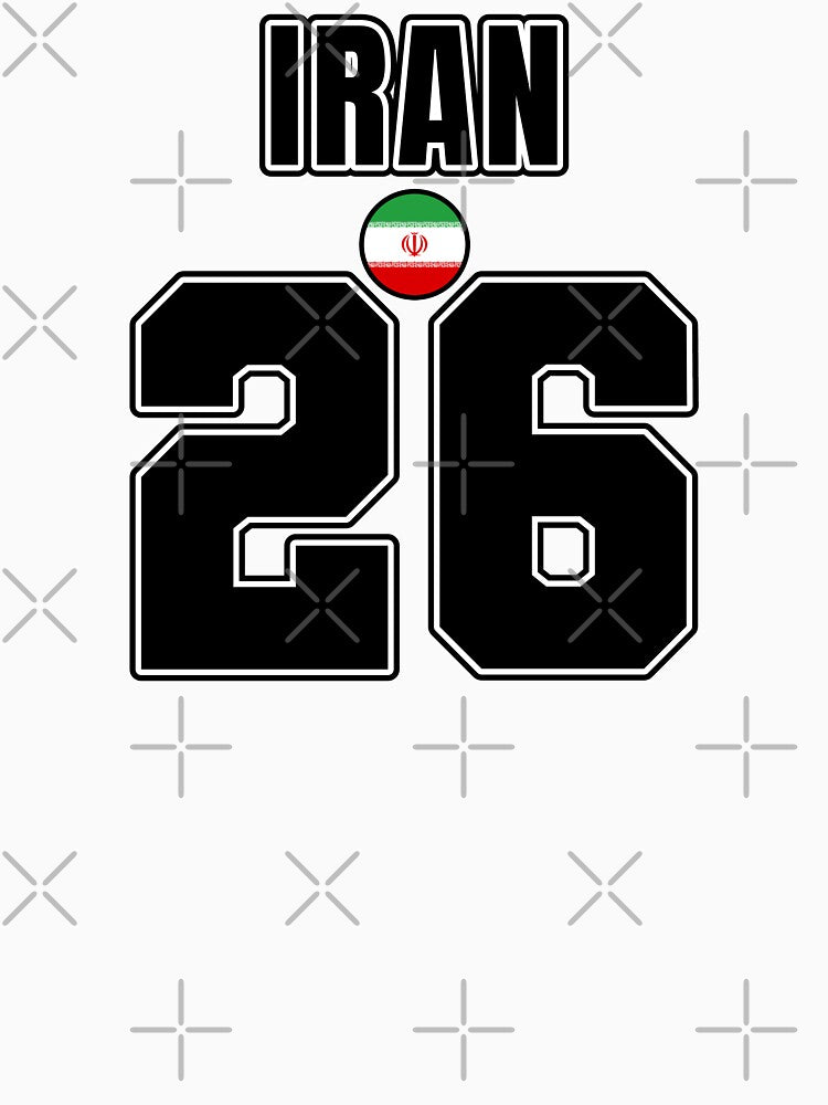 Iran 26 Football Shirt Style Design – Iran National Team Apparel by The Hairy Melon