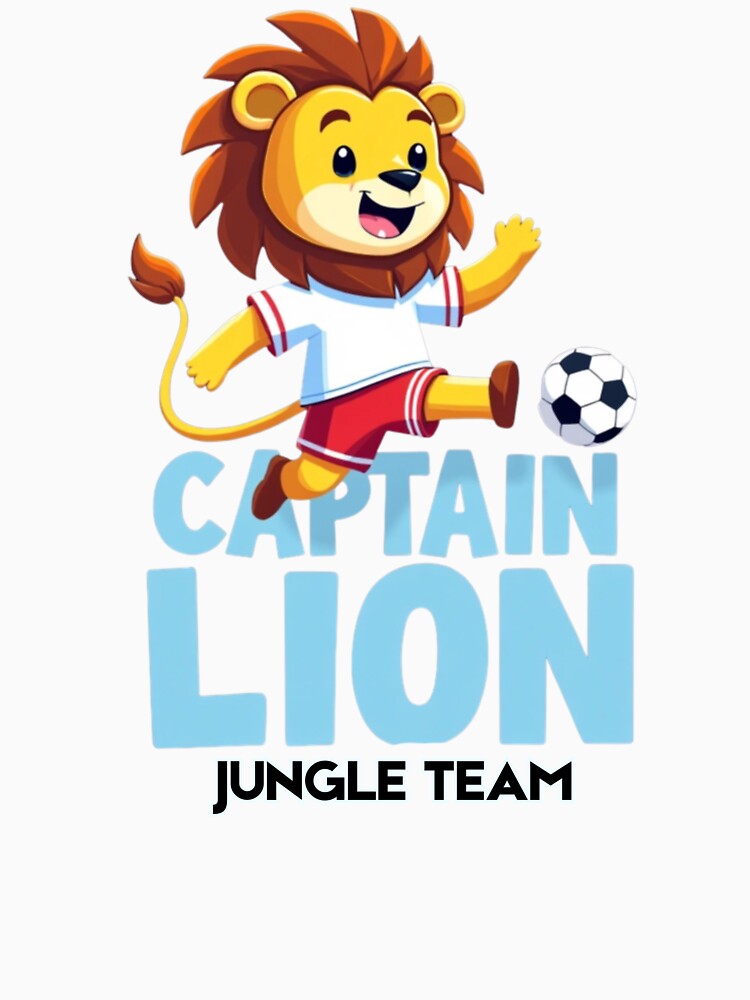 Captain Lion – Funny Soccer Jungle Team Design by PriyaMagic