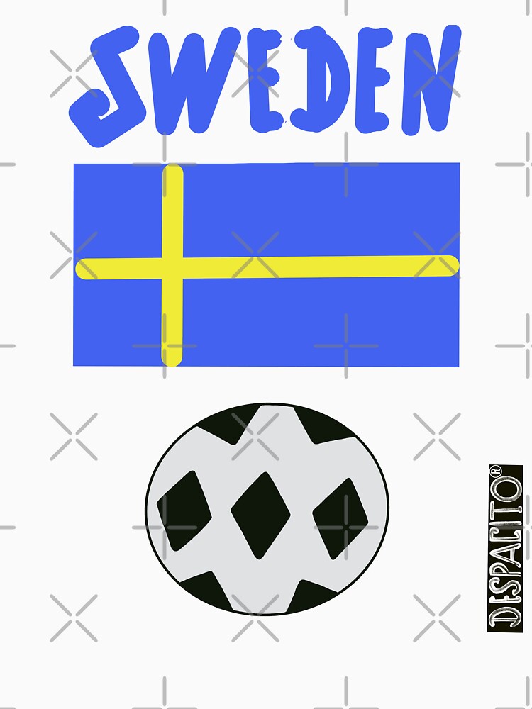 Despacito® Sweden Flag Black White Ball Design Text by DespacitoBrand
