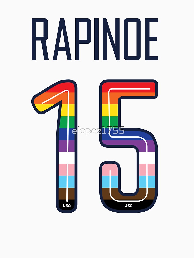 Megan Rapinoe 15 / USWNT / Rapinoe Pride Jersey Style by elopez1755