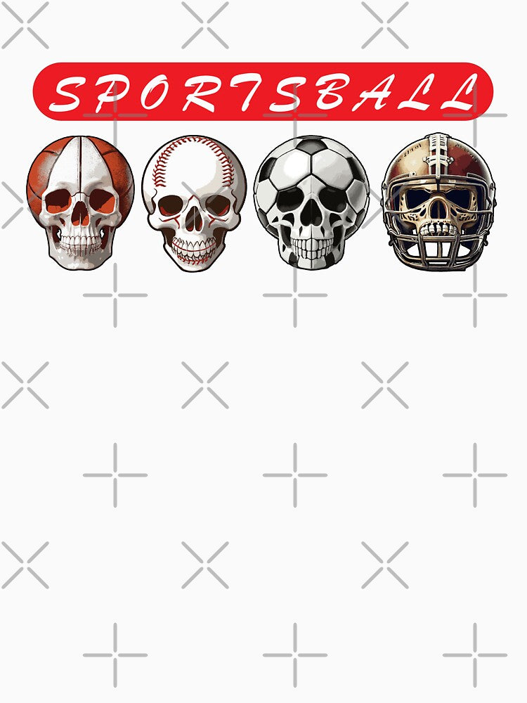 Sportsball Skull Design by raymondjmcd