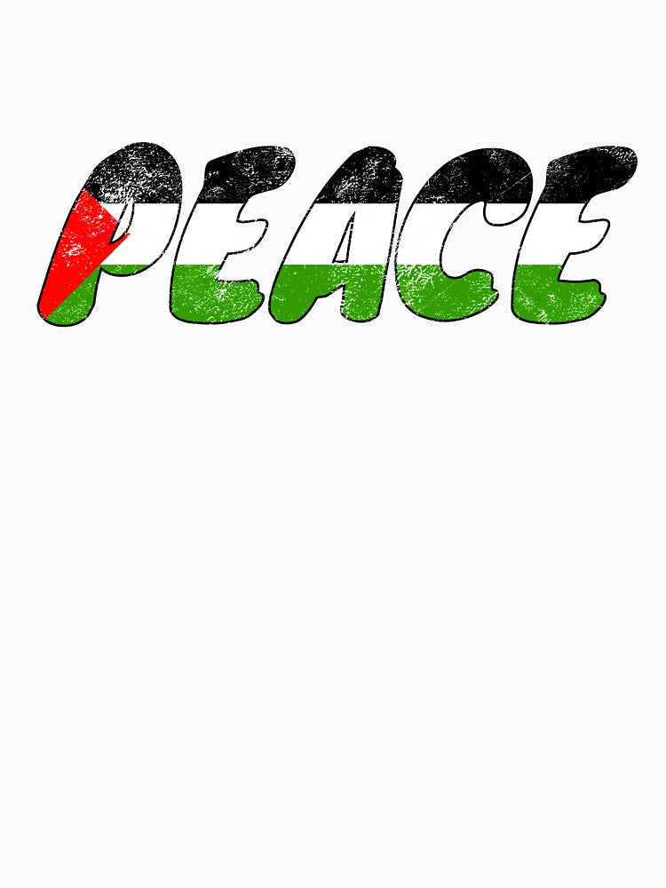 Palestine Flag Peace tshirt distressed vintage by farhanhafeez