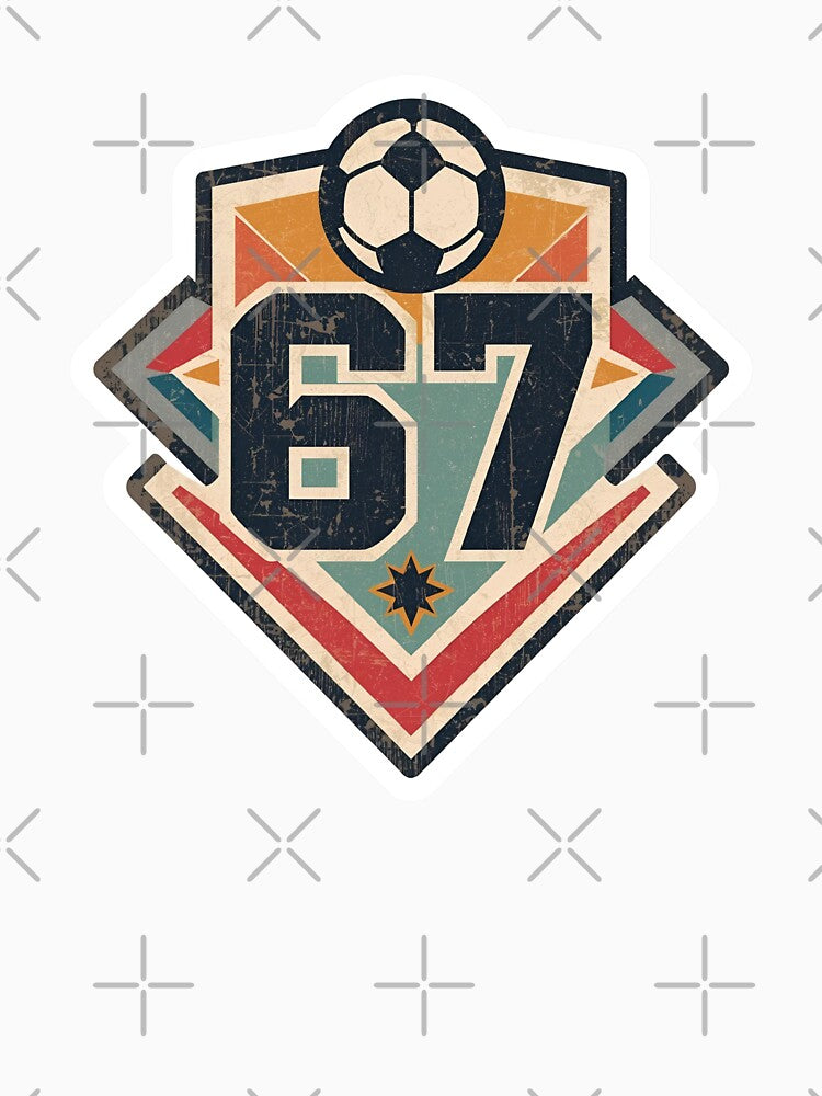 Vintage 67 Soccer Badge by PixelKickr