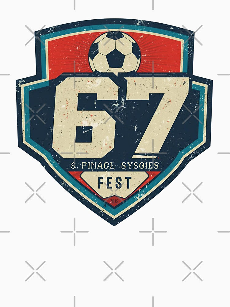 Vintage Soccer Badge – Number 67 - 1 by PixelKickr