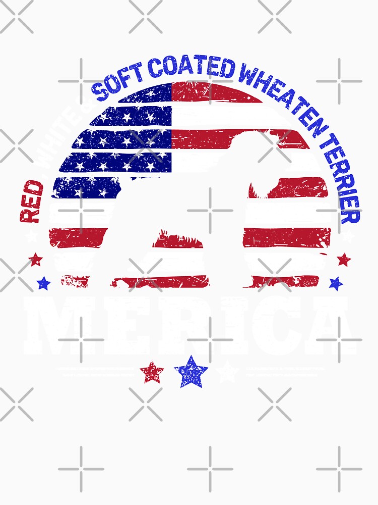 Soft Coated Wheaten Terrier 4th of July American Flag by rafaeltto