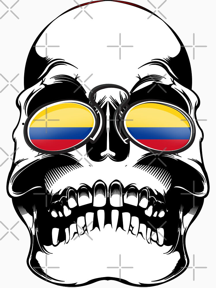 Colombia skull soccer fan by emphatic