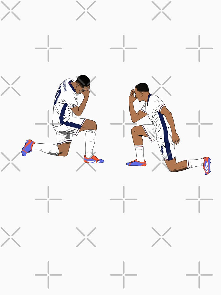 Jude Bellingham Trent Alexander Arnold Goal Celebration Euros Minimalist by Hevding