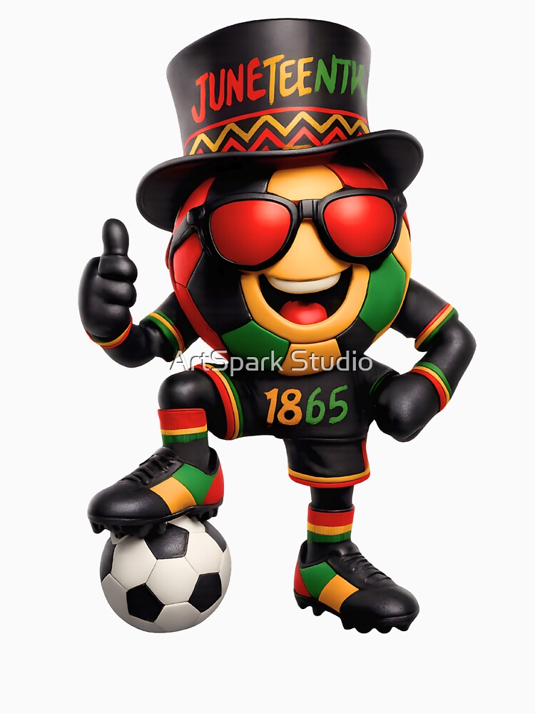 Juneteenth Soccer Mascot Freedom Sports Graphic by ArtSpark Studio