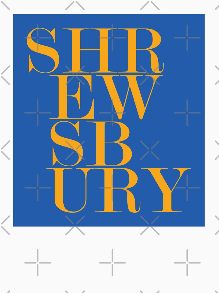 Shrewsbury UK Town Typography Minimalist Artwork by kakarikihill