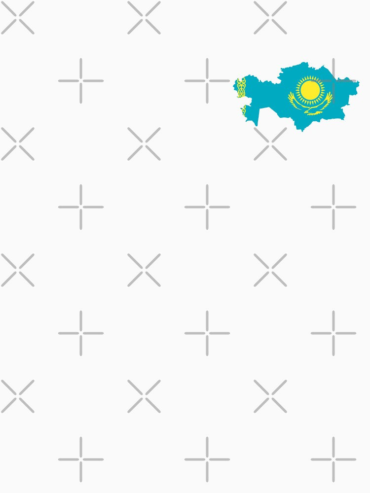 Flag Map of Kazakhstan by feether-store