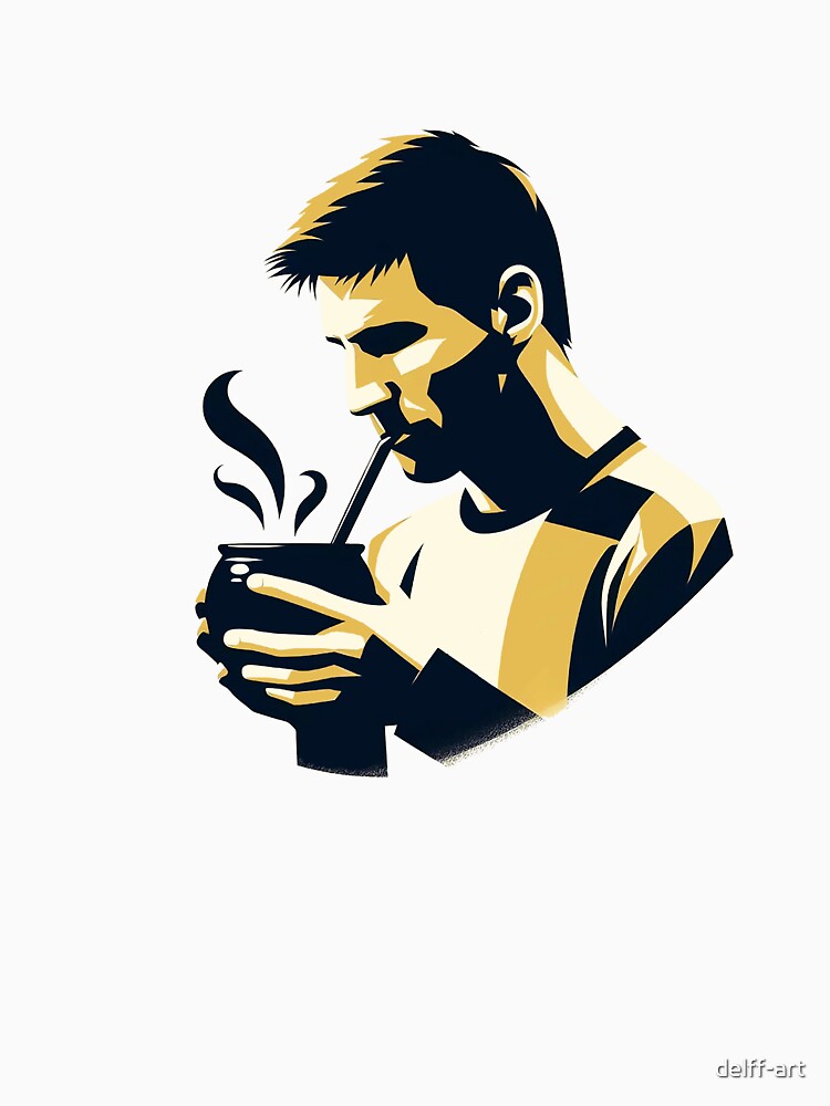 Messi drinking mate by delff-art