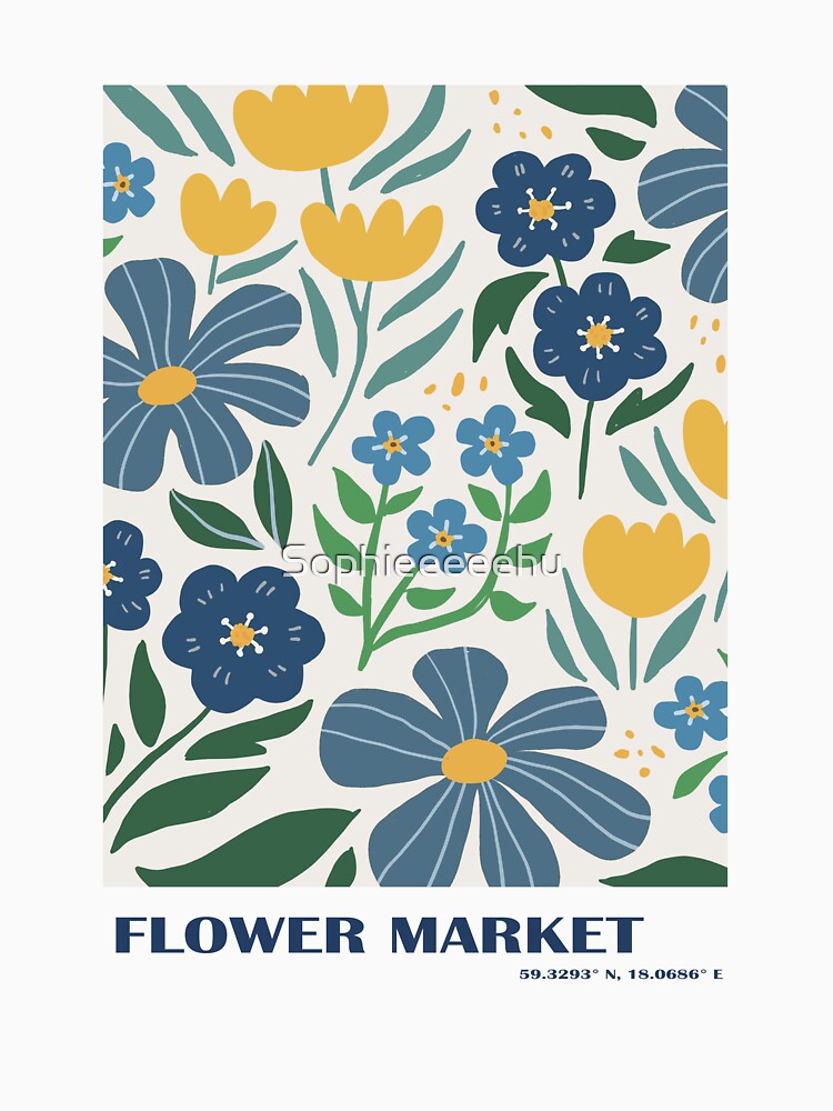 Flower market art print by Sophieeeeehu