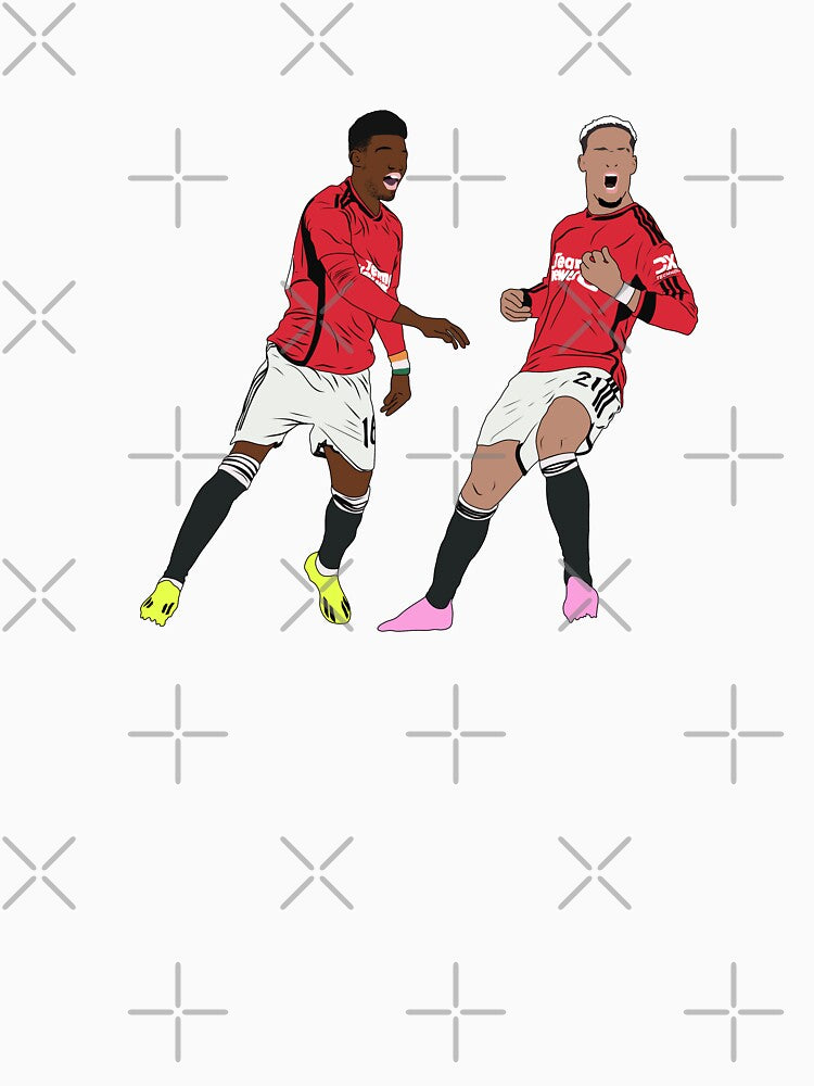 Amad Diallo Anthony United Goal Celebration Minimalist by Hevding