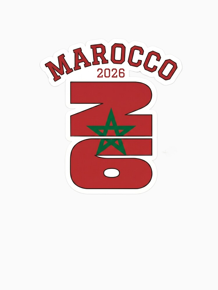 Morocco 2026 Retro Soccer Jersey Style Sticker by studiohadiya