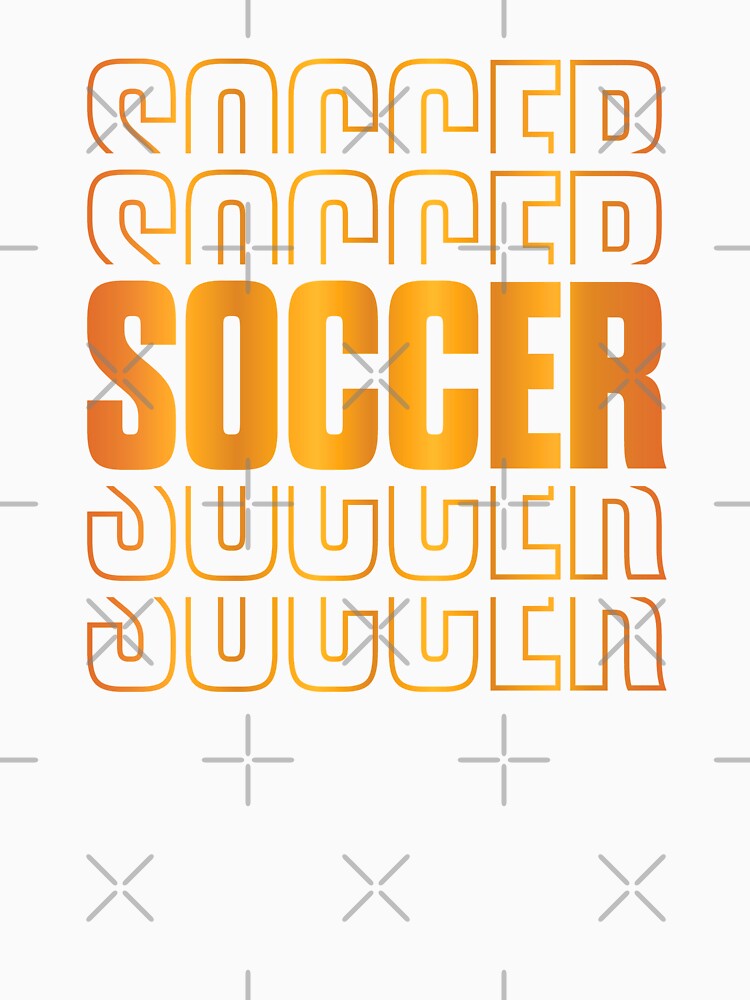 Gold Soccer Text Stacked Typography by FunToTheFullest