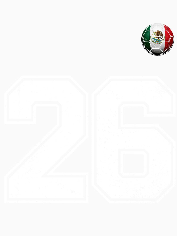 Number 26 Mexico Flag Football Fan by BernoNickel