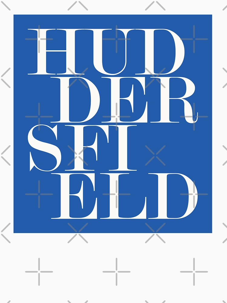 Huddersfield UK Town Typography Minimalist Artwork by kakarikihill
