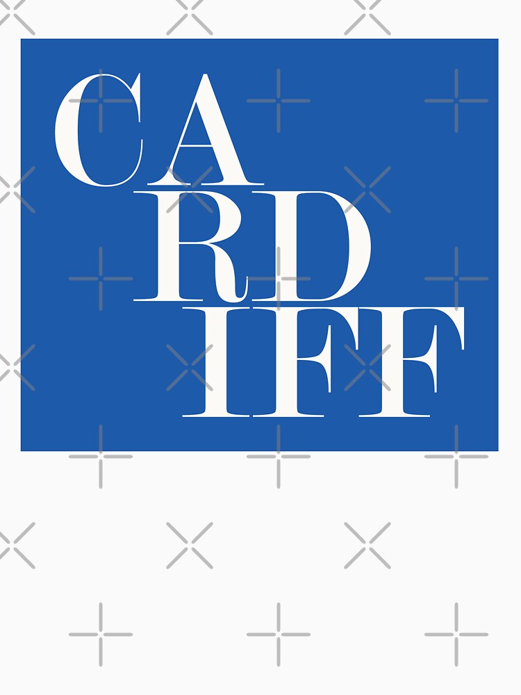 Cardiff Wales City Typography Minimalist Patriotic Travel Souvenir by kakarikihill