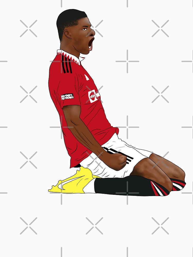 Marcus Rashford Knee Slide Goal Celebration 22 by Hevding