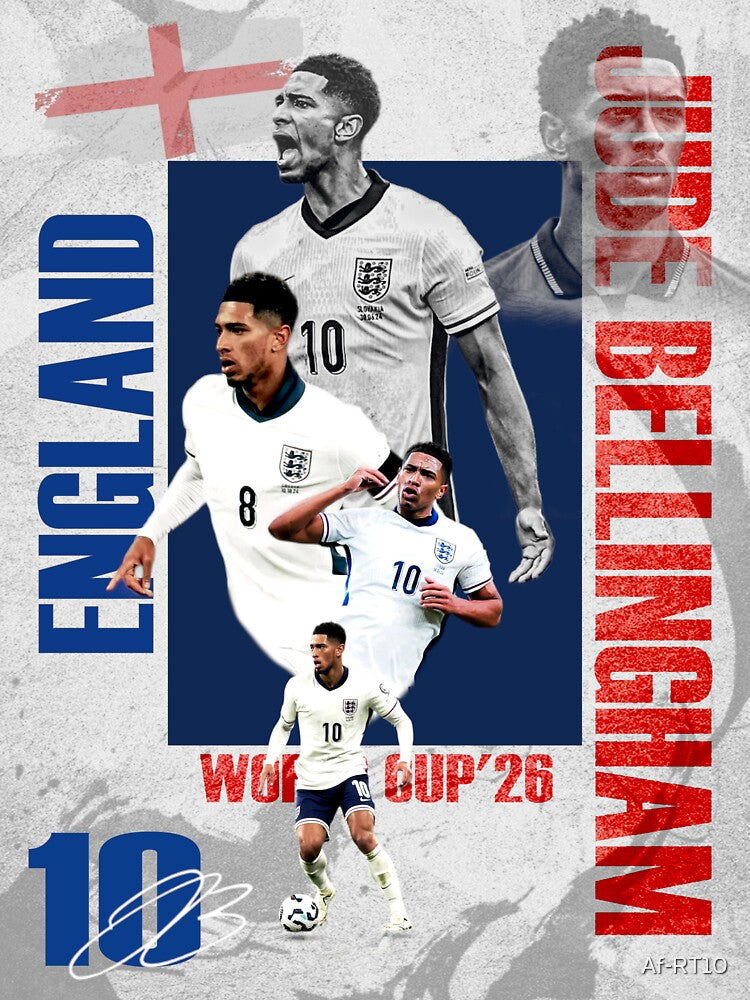 Jude Bellingham England Poster - Minimalist Football Art Print by Af-RT10