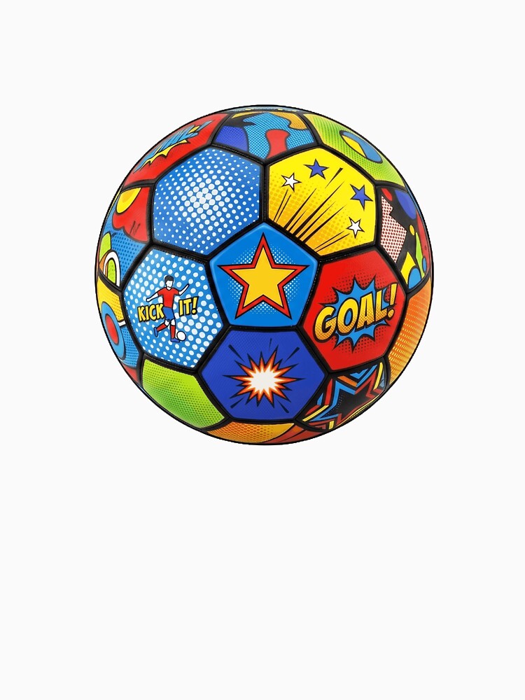Comic Book Pop Art Soccer Graphic Retro Halftone Design by Terry Bain