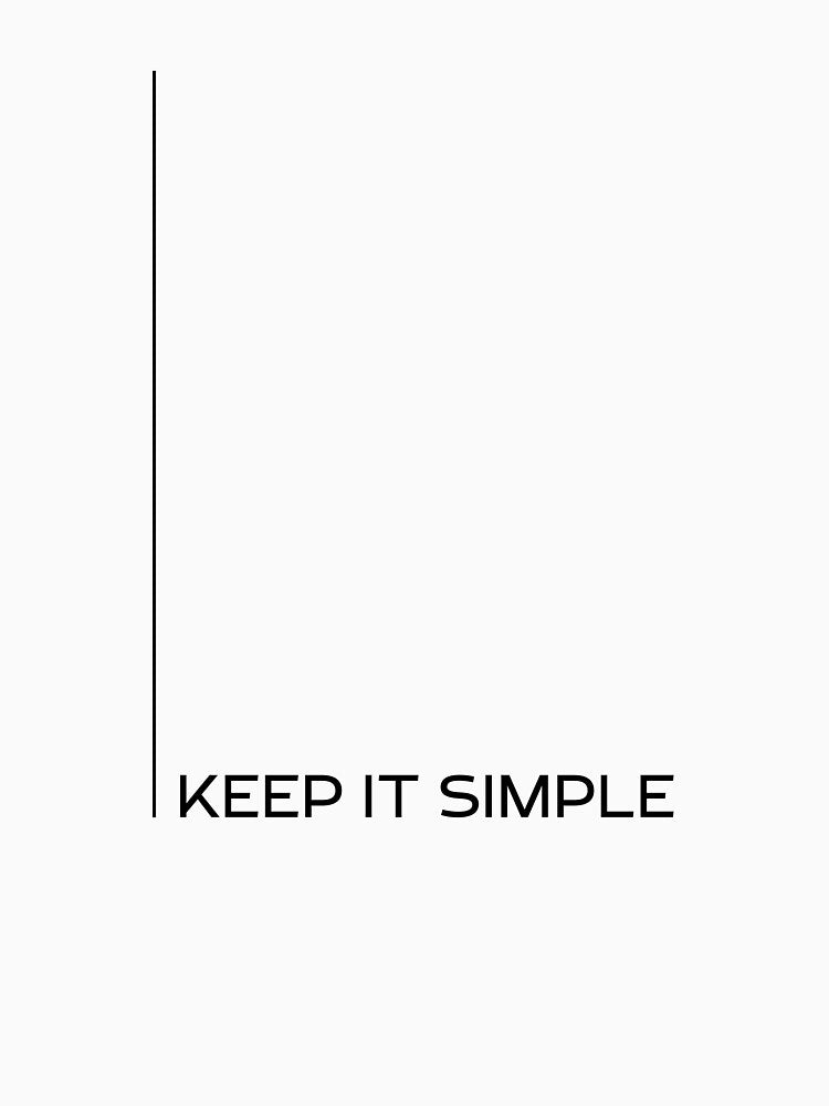 Keep It Simple – Minimalist Typography Design | Clean Modern Aesthetic Quote by ArcticFoxStudio