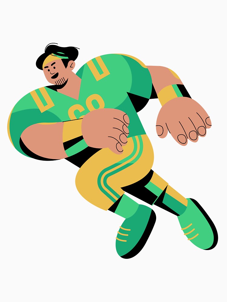 Superbowl soccer player illustration by Pikasso 1