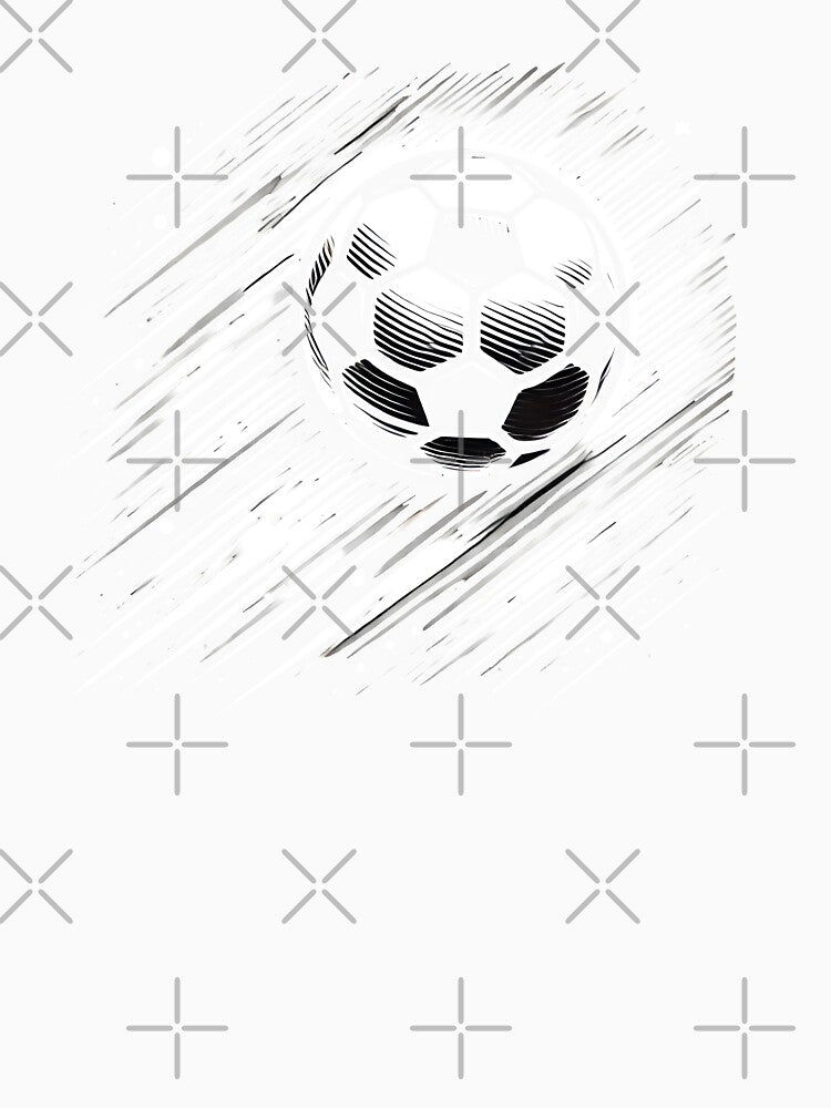 Energetic Soccer Ball in Motion with Bold Lines by Eiadlight