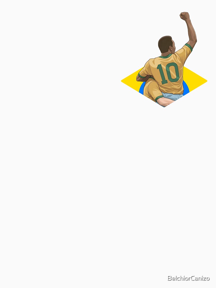 Pele 1970 World Cup Brazil Retro Football Illustration by BelchiorCanizo