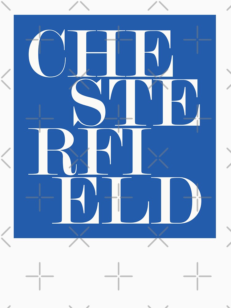 Chesterfield UK City Typography Minimalist Artwork by kakarikihill