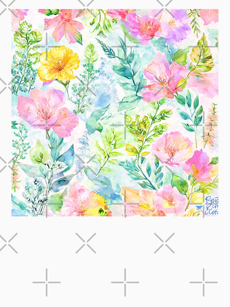 Soft Watercolor Botanical Floral Pattern by SeamPix