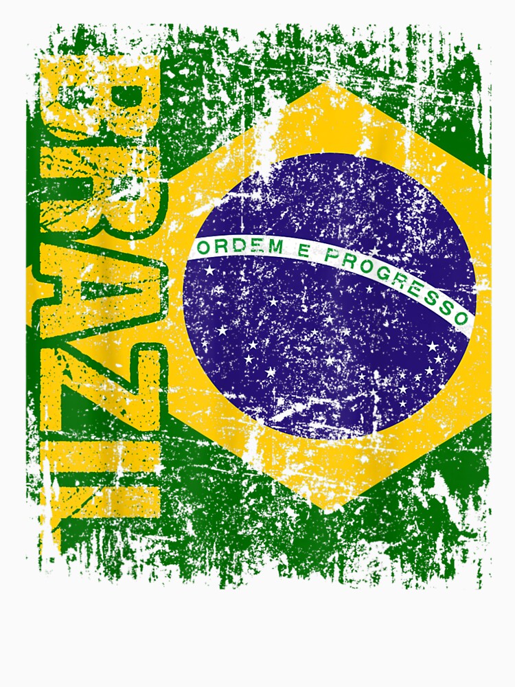brazil brasil flag vintage distressed brazil by ZackYanez