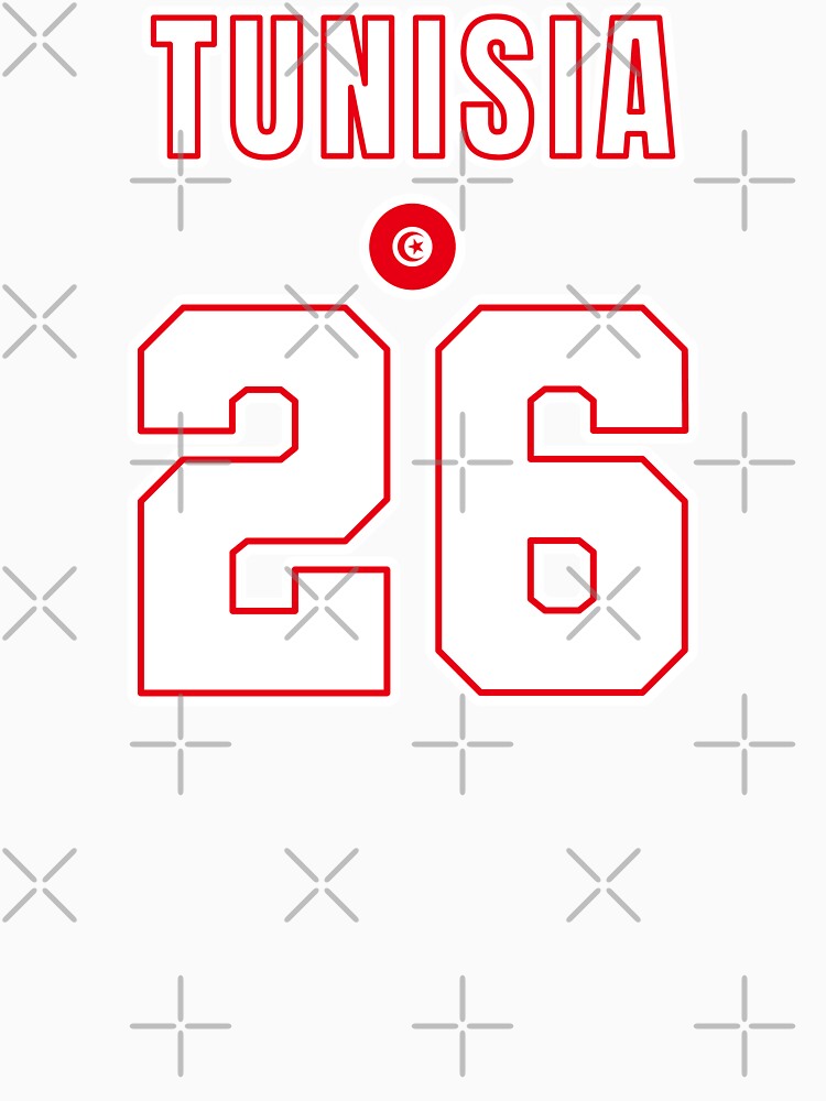 Tunisia 26 Football Shirt Style Design – Tunisia National Team Apparel by The Hairy Melon